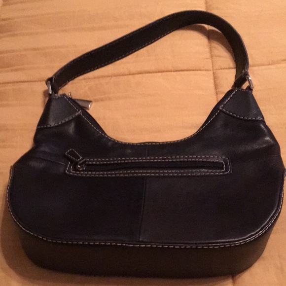 BLACK LEATHER SHOULDER BAG - Picture 3 of 4